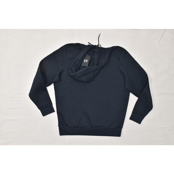 Under Armour Men's Icon Fleece Hoodie Regular Size L Black NWT Loose Fit Cotton - Picture 8 of 8